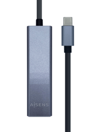 AISENS A109-0396 hub de interfaz USB 3.2 Gen 1 (3.1 Gen 1) Type-C Gris