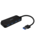 AISENS Hub USB 3.0, Tipo A/M-4x Tipo A/H, Negro, 15cm