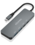 AISENS Hub USB 3.2 Gen2 10G USB-C, USB-C/M-2xUSB-C/H-2xUSB-A/H, Gris, 15cm