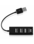 Ewent EW1123 hub de interfaz USB 2.0 480 Mbit/s Negro