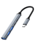 Ewent EW1149 hub de interfaz USB 3.2 Gen 1 (3.1 Gen 1) Type-C 5000 Mbit/s Gris, Plata