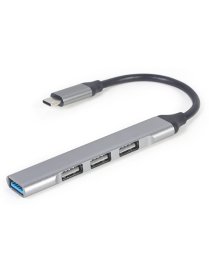Gembird UHB-CM-U3P1U2P3-03 hub de interfaz USB 3.2 Gen 1 (3.1 Gen 1) Type-C 5000 Mbit/s Plata