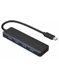 Gembird UHB-CM-U3P4P-01 hub de interfaz USB 3.2 Gen 1 (3.1 Gen 1) Type-C Negro