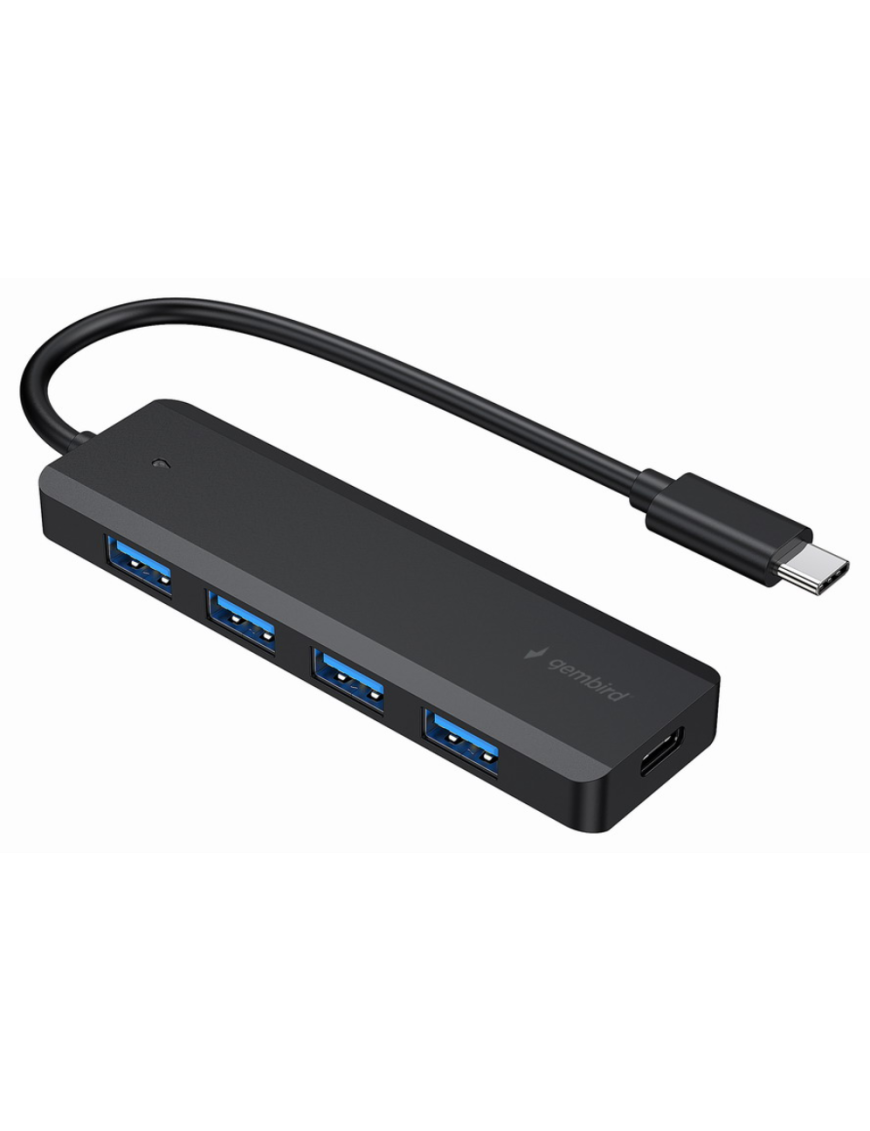 Gembird UHB-CM-U3P4P-01 hub de interfaz USB 3.2 Gen 1 (3.1 Gen 1) Type-C Negro