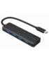 Gembird UHB-CM-U3P4P-01 hub de interfaz USB 3.2 Gen 1 (3.1 Gen 1) Type-C Negro