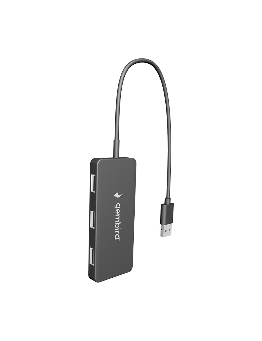 Gembird UHB-U2P4-04 hub de interfaz USB 2.0 480 Mbit/s Negro