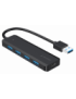 Gembird UHB-U3P4P-02 hub de interfaz USB 3.2 Gen 1 (3.1 Gen 1) Type-A 5000 Mbit/s Negro