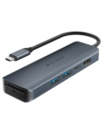 HYPER HD4003GL USB 3.2 Gen 1 (3.1 Gen 1) Type-C 10000 Mbit/s Azul, Gris