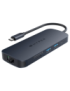HYPER HD4004GL hub de interfaz USB 3.2 Gen 1 (3.1 Gen 1) Type-C 10000 Mbit/s Azul, Gris