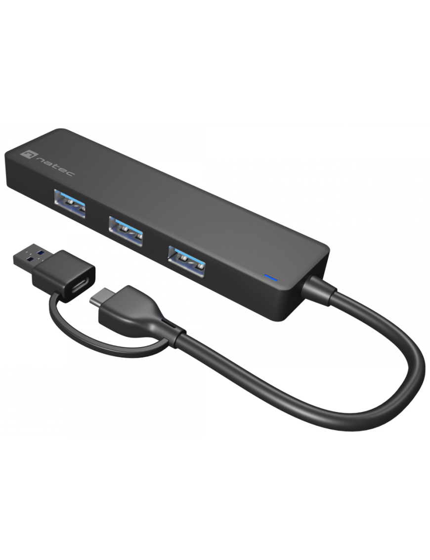 NATEC Mayfly USB 3.2 Gen 1 (3.1 Gen 1) Type-A + Type-C 5000 Mbit/s Negro
