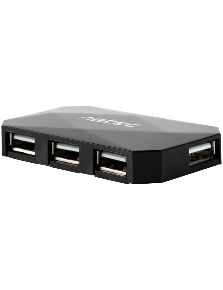 NATEC NHU-0647 hub de interfaz USB 2.0 480 Mbit/s Negro