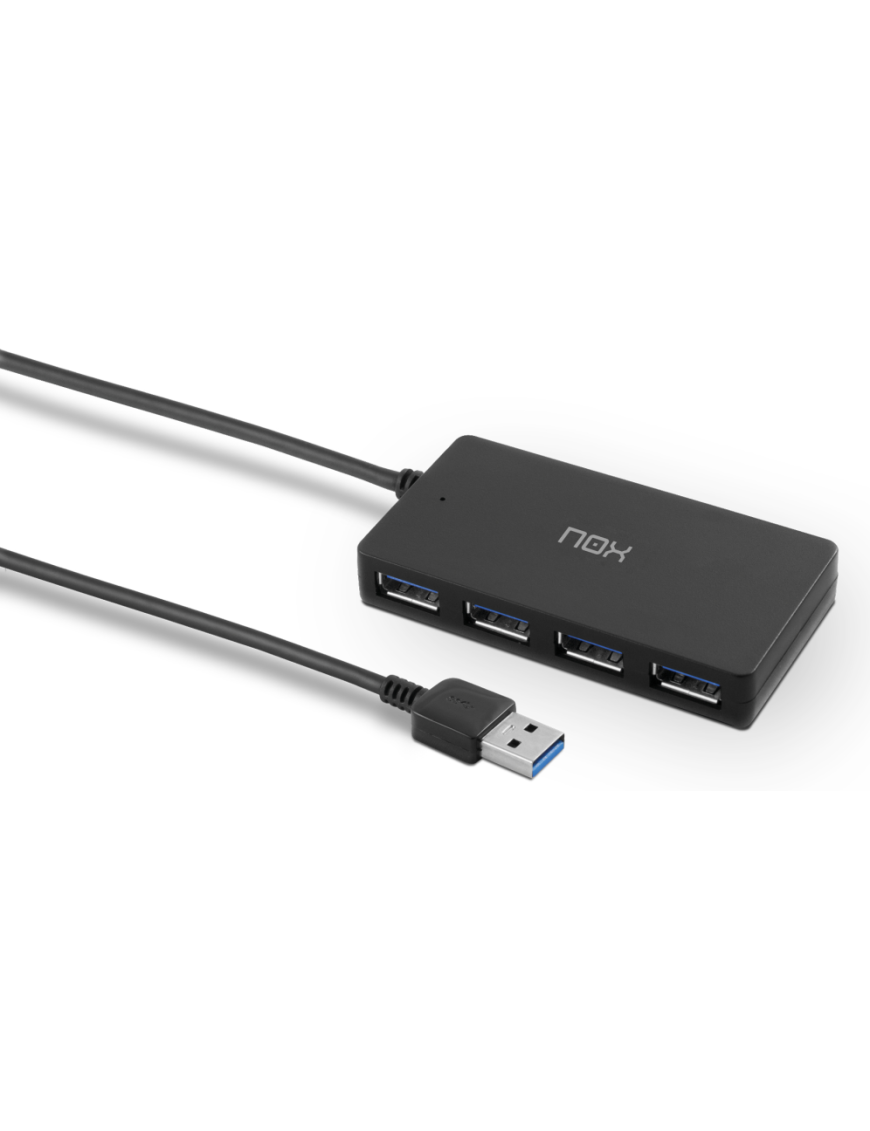 NOX Lite Hub One USB 3.2 Gen 1 (3.1 Gen 1) Type-A 10 Mbit/s Negro