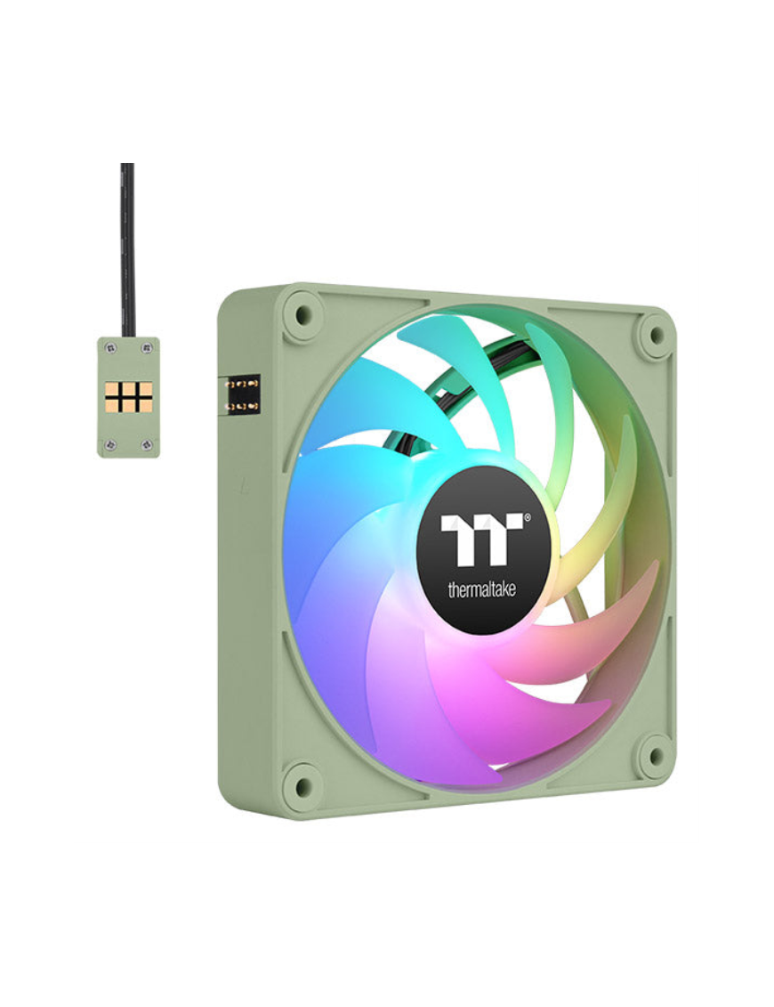 Thermaltake CL-F196-PL12MG-A sistema de refrigeración para ordenador Carcasa del ordenador Ventilador 12 cm Verde 3 pieza(s)