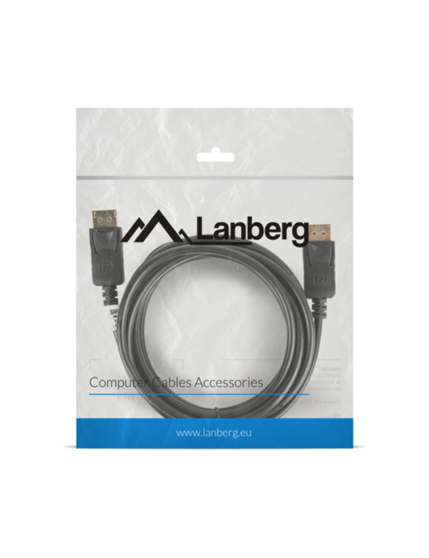 Lanberg CA-DPDP-10CC-0030-BK cable DisplayPort 3 m Negro