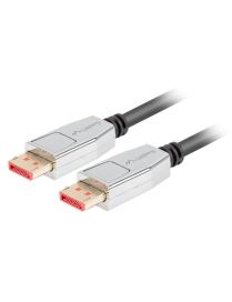 Lanberg CA-DPDP-20CU-0010-BK cable DisplayPort 1 m Negro, Plata