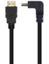 AISENS Cable HDMI V2.0 Acodado Premium Alta Velocidad / HEC 4K@60Hz 18Gbps, A/M-A/M, Negro, 2.0m