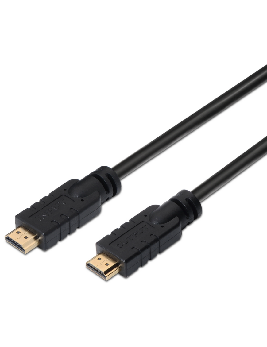 AISENS Cable HDMI V2.0 Premium alta velocidad / HEC 4k@60Hz 18Gbps con repetidor, A/M-A/M, Negro, 15 m