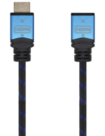 AISENS Cable HDMI V2.0 Prolongador Premium Alta Velocidad / HEC 4K@60Hz 18Gbps, A/M-A/H, Negro/Azul, 2.0m