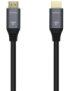 AISENS Cable HDMI V2.1 Ultra Alta Velocidad / HEC 8k@60Hz 48Gbps, A/M-A/M, Gris/Negro, 0.5m