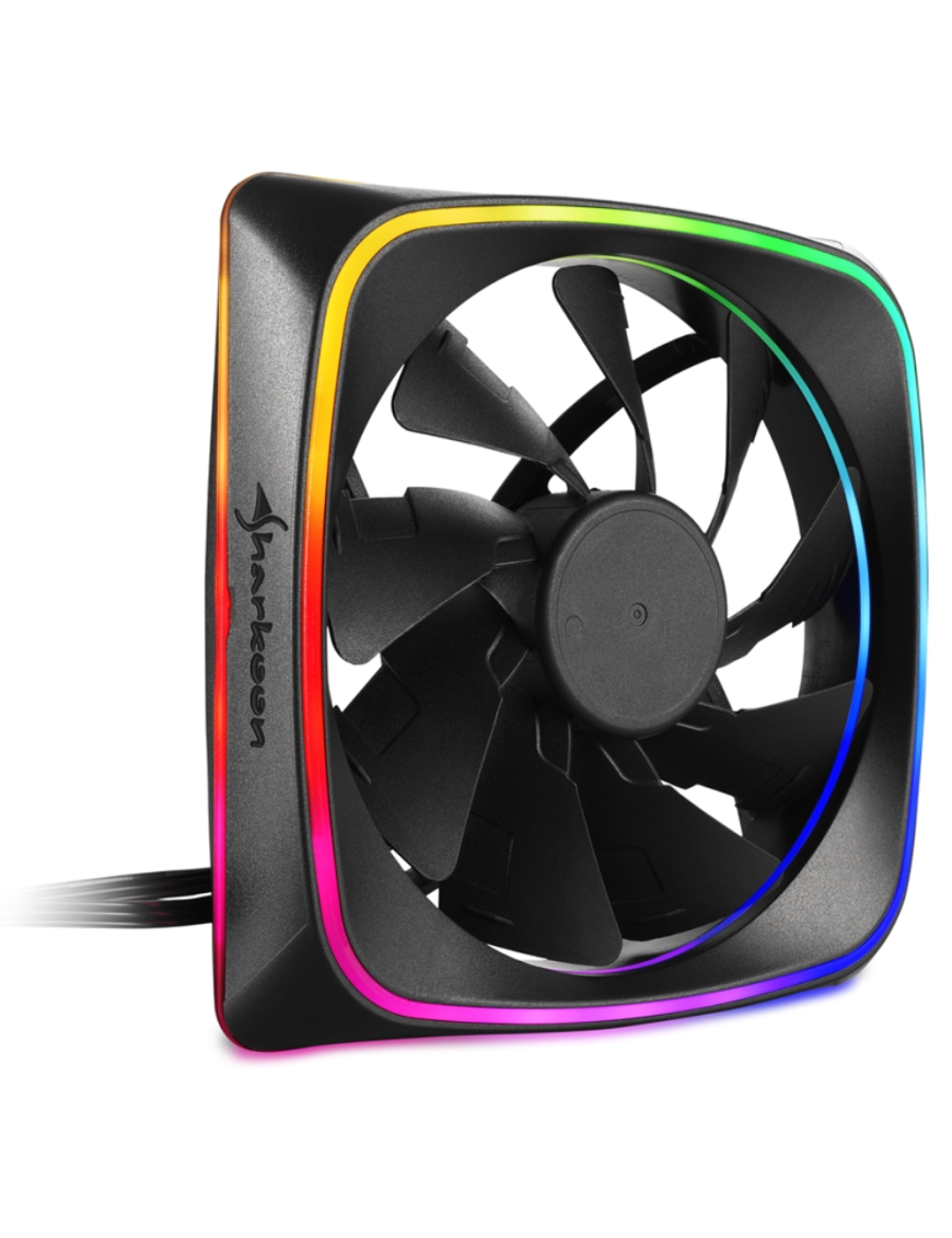 Sharkoon RGB SHARK Lights Carcasa del ordenador Ventilador 12 cm Negro