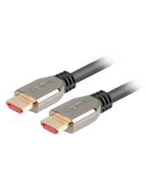Lanberg CA-HDMI-30CU-0010-BK cable HDMI 1 m HDMI tipo A (Estándar) Negro, Plata