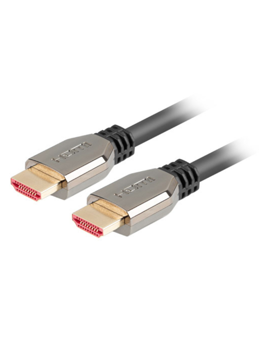 Lanberg CA-HDMI-30CU-0010-BK cable HDMI 1 m HDMI tipo A (Estándar) Negro, Plata