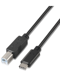 AISENS A107-0053 cable USB USB 2.0 1 m USB C USB B Negro