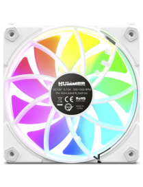 NOX Hummer NXHUMMERELINKWH sistema de refrigeración para ordenador Carcasa del ordenador Ventilador 12 cm Blanco 1 pieza(s)