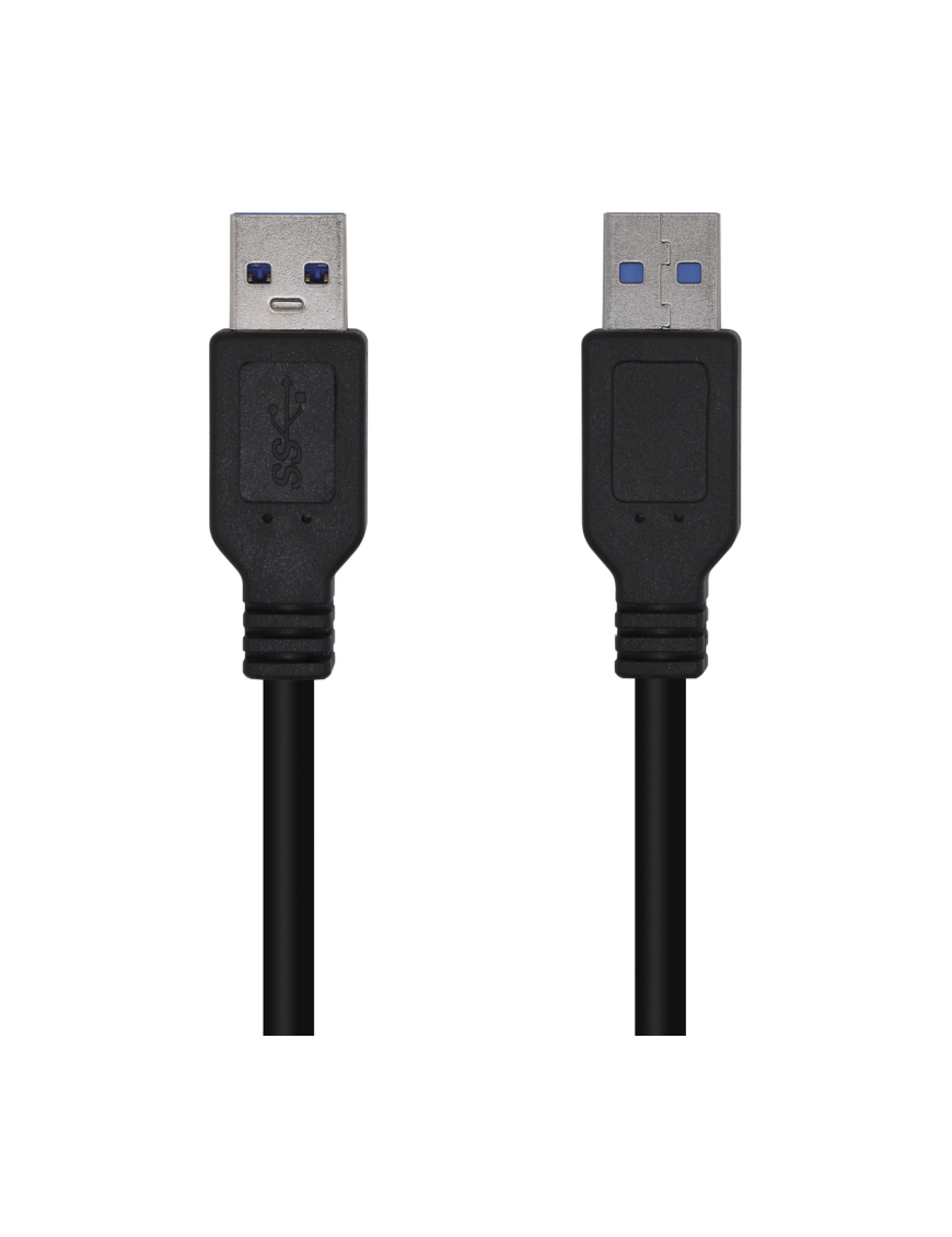 AISENS Cable USB 3.0, Tipo A/M-A/M, Negro, 2.0m