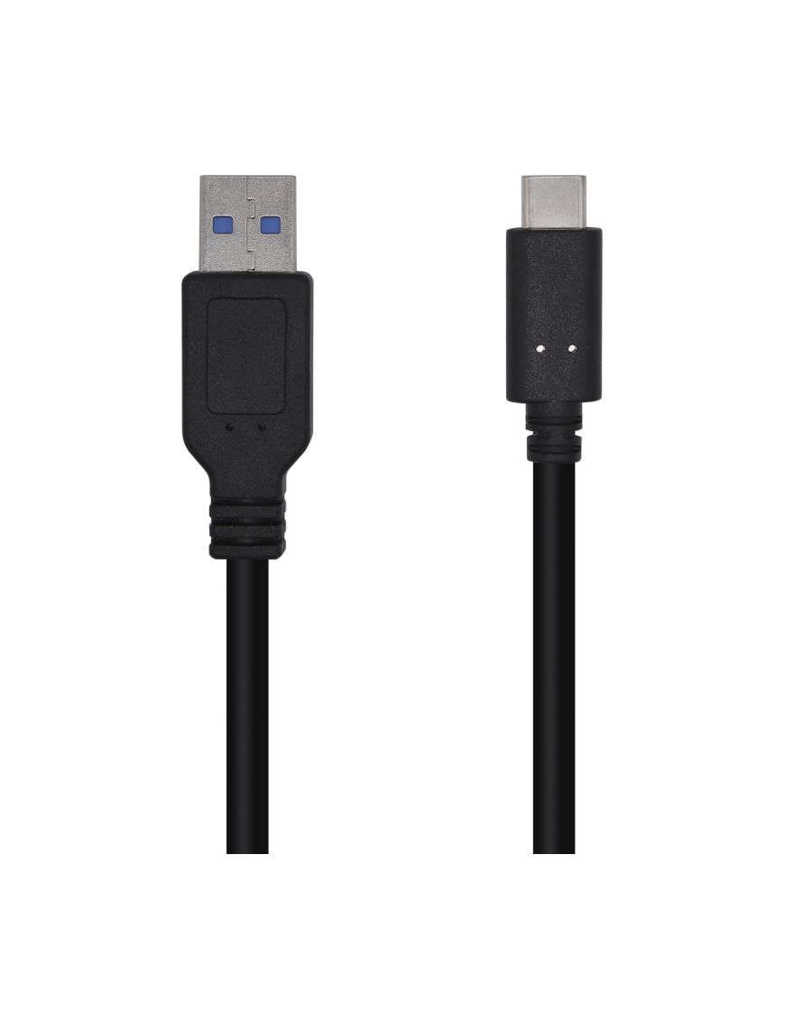 AISENS Cable USB 3.1 Gen 2 10 Gbps 3 A, Tipo C/M-A/M, Negro, 0.5m
