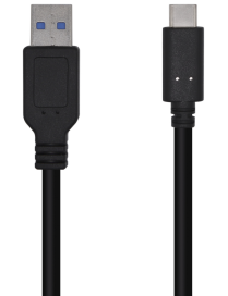 AISENS Cable USB 3.1 Gen 2 10 Gbps 3 A, Tipo C/M-A/M, Negro, 1.5m