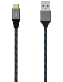 AISENS Cable USB 3.1 Gen2 Aluminio 10Gbps 3A, Tipo USB-C/M-A/M, Gris, 0.5M