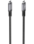 AISENS Cable USB 3.2 Gen2 Aluminio 10Gbps 8K@30Hz 5A 100W E-Mark, Tipo USB-C/M-USB-C/M, Negro, 5.0m