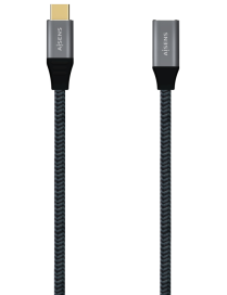 AISENS Cable USB 3.2 Gen2X2 Aluminio 20Gbps 5A 100W, Tipo USB-C/M-USB-C/H, Gris, 1.0M