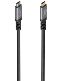 AISENS Cable USB 3.2 Gen2x2 Aluminio 20Gbps 8K@30Hz 5A 100W E-Mark, Tipo USB-C/M-USB-C/M, Negro, 3.0m