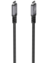 AISENS Cable USB4 Gen3x2 Aluminio 40Gbps 8K@60Hz 5A 48V 240W E-Mark, Tipo USB-C/M-USB-C/M, Negro, 2.0m