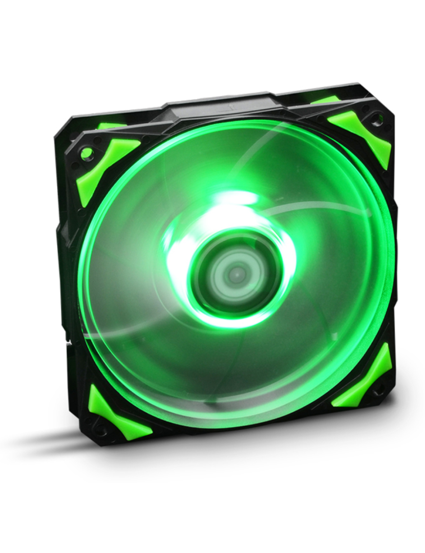 NOX Hummer H-Fan LED Carcasa del ordenador Ventilador 12 cm Negro, Verde, Blanco