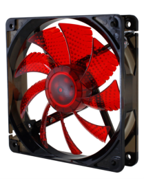 NOX Coolfan NXCFAN120LR sistema de refrigeración para ordenador Carcasa del ordenador Ventilador 12 cm Negro, Rojo