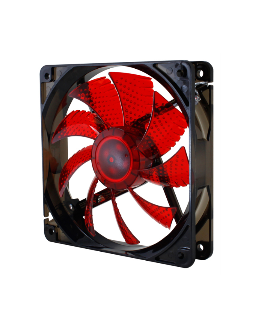 NOX Coolfan NXCFAN120LR sistema de refrigeración para ordenador Carcasa del ordenador Ventilador 12 cm Negro, Rojo