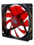NOX Coolfan NXCFAN120LR sistema de refrigeración para ordenador Carcasa del ordenador Ventilador 12 cm Negro, Rojo