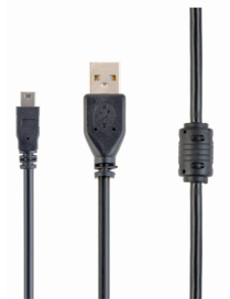 Gembird 1.8m USB 2.0 A/mini-USB cable USB 1,8 m USB A Mini-USB B Negro