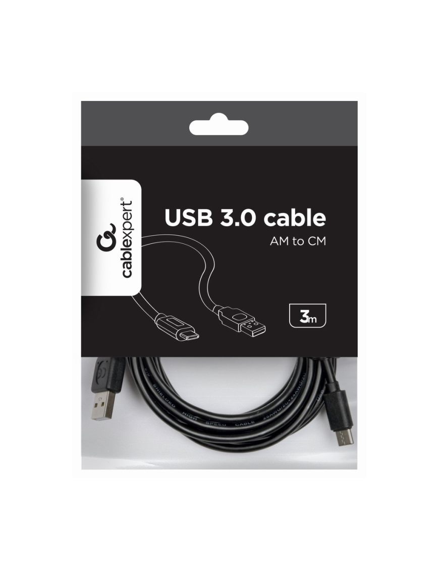 Gembird CCP-USB2-AMCM-10 cable USB USB 2.0 3 m USB A USB C 0,48 Gbit/s Negro