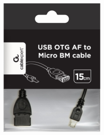 Gembird USB A - Micro-USB B, 0.15m cable USB USB 2.0 0,15 m Negro