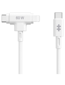 HYPER HyperJuice cable USB USB 2.0 1,5 m USB C USB C/Lightning Blanco