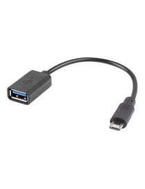 Lanberg AD-OTG-UM-01 cable USB USB 2.0 0,15 m Micro-USB A USB A 0,48 Gbit/s Negro