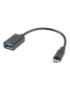 Lanberg AD-OTG-UM-01 cable USB USB 2.0 0,15 m Micro-USB A USB A 0,48 Gbit/s Negro