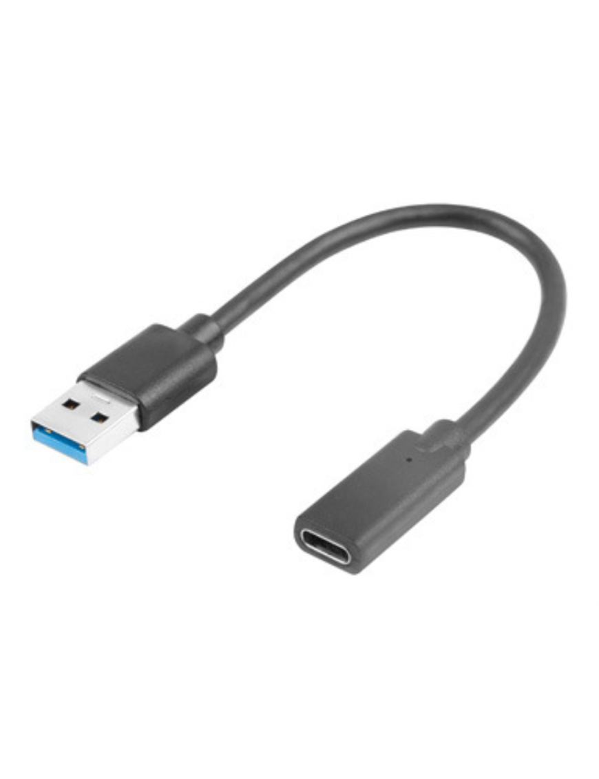Lanberg AD-UC-UA-03 cable USB USB 3.2 Gen 1 (3.1 Gen 1) 0,15 m USB type A USB Tipo C Negro