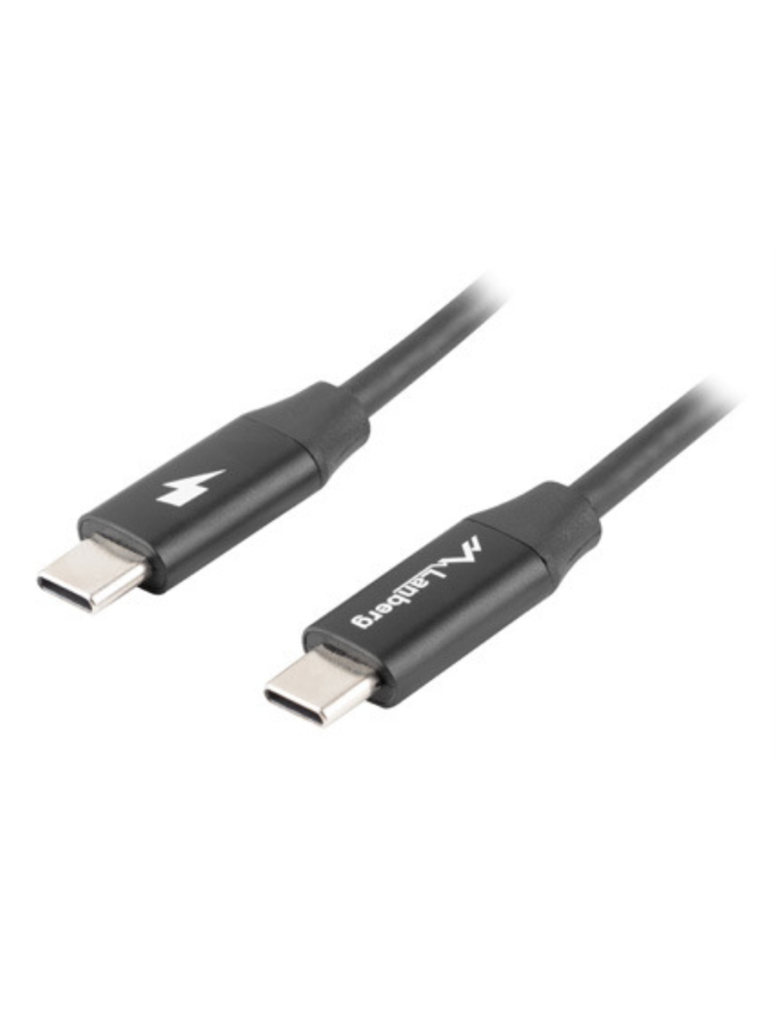 Lanberg CA-CMCM-40CU-0005-BK cable USB USB 2.0 0,5 m USB C Negro