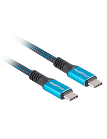 Lanberg CA-CMCM-45CU-0012-BK cable USB USB4 Gen 2x2 0,12 m USB C Negro, Azul