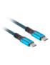 Lanberg CA-CMCM-45CU-0012-BK cable USB USB4 Gen 2x2 0,12 m USB C Negro, Azul